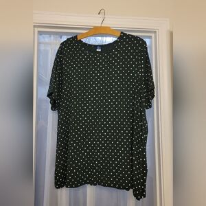 Old Navy Luxe Green Polka Dot Short Sleeve T-Shirt